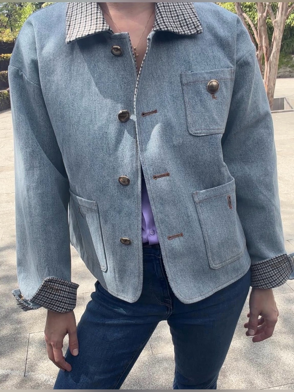 SANDRO Elias Denim Jacket 38 - Picture 4 of 10